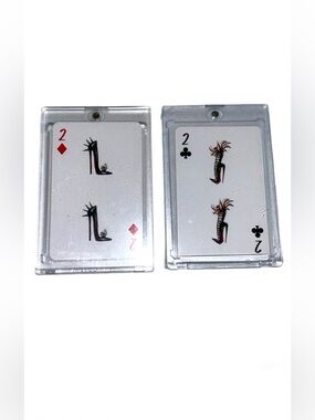 Christian Louboutin 2 Of Diamonds And 2 Of Spades Luxury Collector Playing Cards